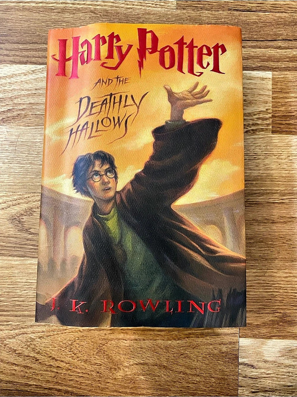 Scholastic Harry Potter and the Deathly Hallows Hardcover Book Orange & Red